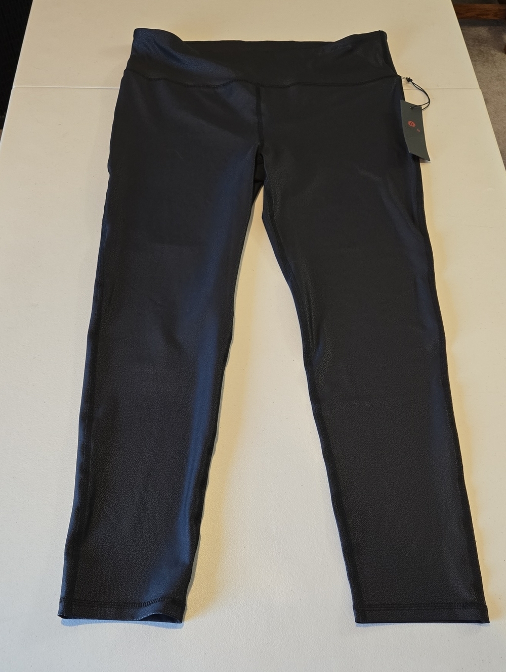 Mono B Foil Print, Black High-Waist Active Leggings